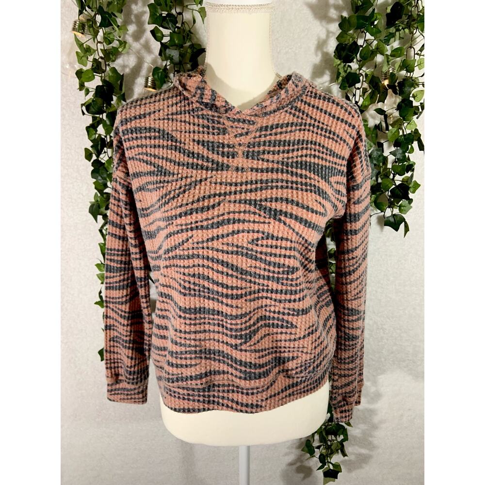 Billabong Girls' Wild Times Hoodie Orange and Black Like NEW Girl's size Large